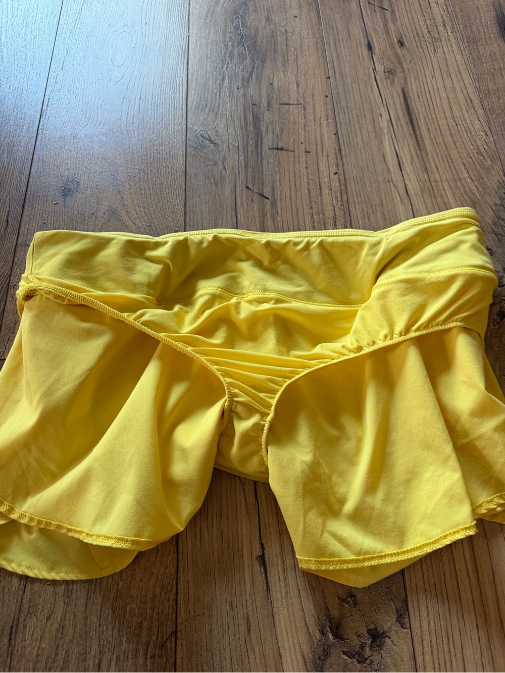 CALIA by Carrie Underwood Bright Butter Yellow Layered Athletic Skort Shorts XL - Picture 6 of 6